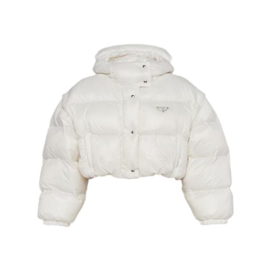 Prada Re-Nylon convertible cropped down jacket