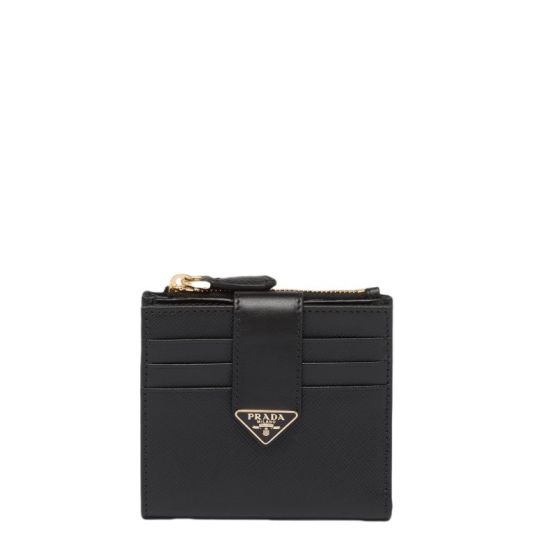 Prada Small Saffiano and smooth leather wallet
