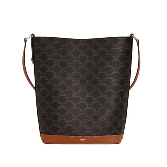 Celine Bucket in Triomphe canvas and calfskin