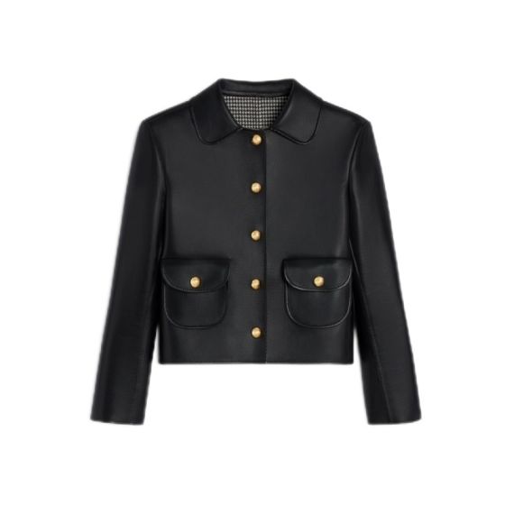 Celine jacket with Claudine collar in soft lambskin