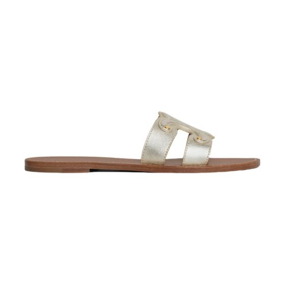 CELINE TRIOMPHE MULE in Metalized Calfskin