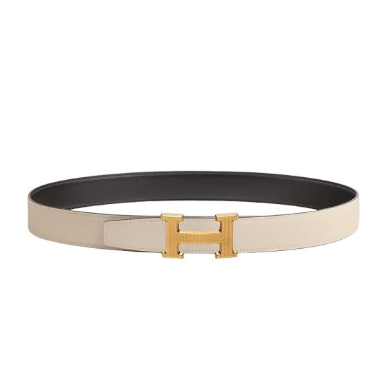 Hermès H belt buckle & Reversible leather strap 32 mm