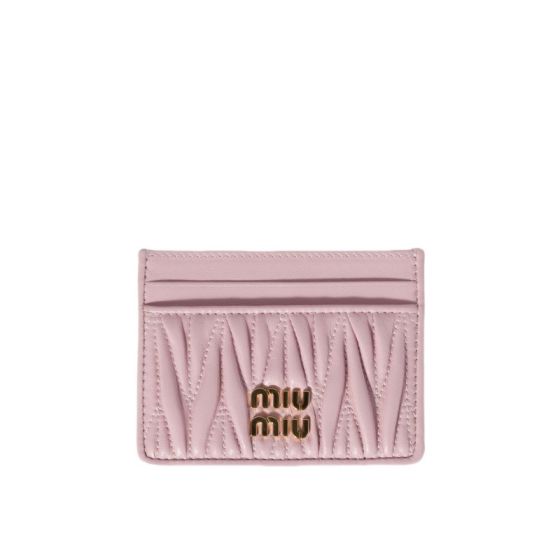 MIU MIU Matelassé nappa leather card holder
