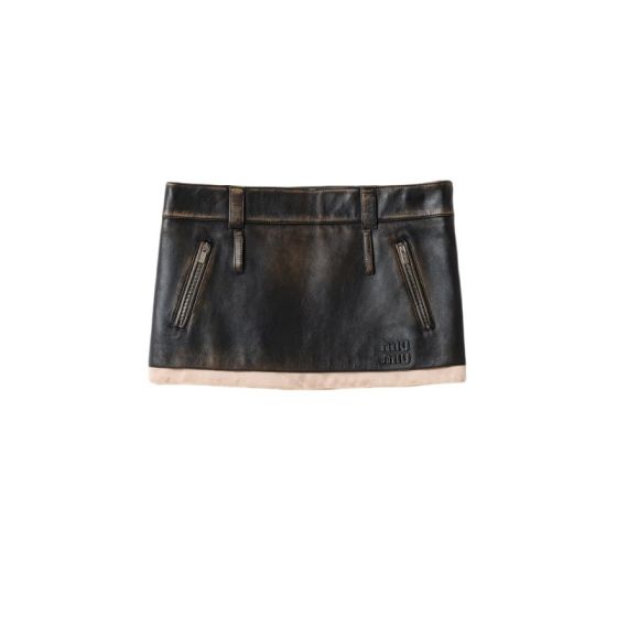 MIU MIU Nappa leather skirt