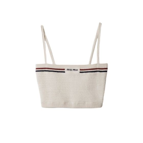 MIU MIU Cotton knit top