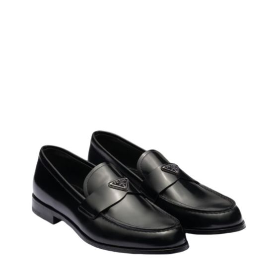 Prada Brushed leather loafers