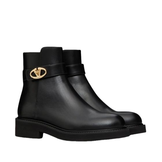 Valentino VLOGO LOCKER CALFSKIN ANKLE BOOT