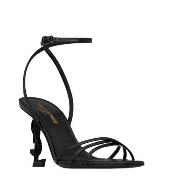 YSL OPYUM sandals in glazed leather