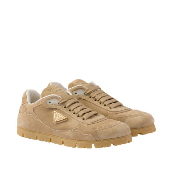 Prada Trail faded suede sneakers