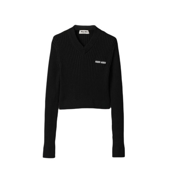 MIU MIU Cropped wool sweater