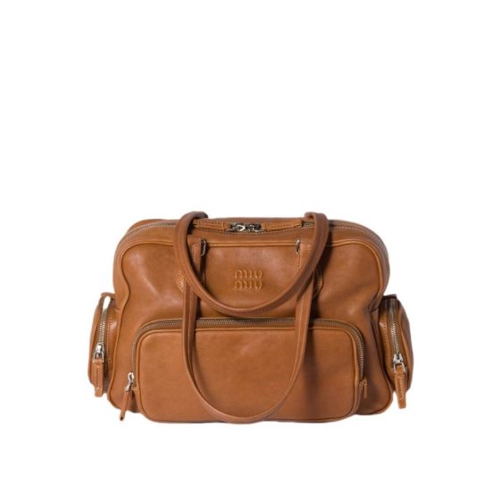 MIU MIU Pocket nappa leather top-handle bag
