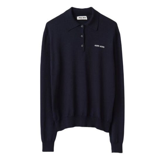 MIU MIU Wool knit polo shirt