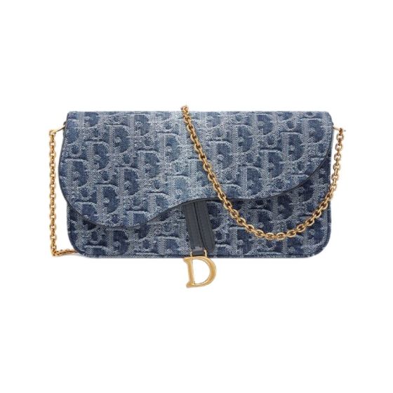 Dior Medium Saddle Pouch with Chain