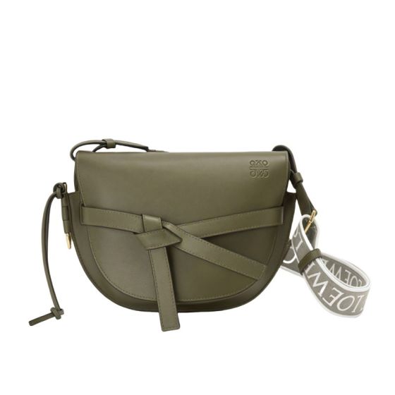 LOEWE Small Gate Dual bag in soft calfskin and jacquard