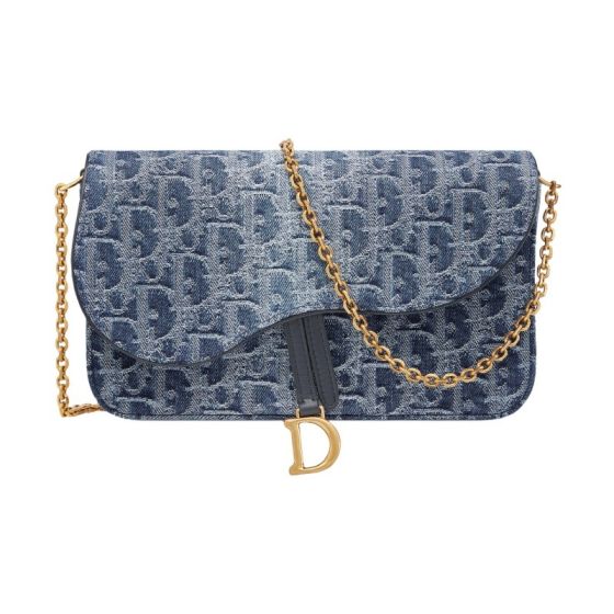 Dior Medium Saddle Pouch with Chain