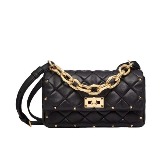 VALENTINO GARAVANI ROCKSTUD SPIKE IN NAPPA PATCHWORK