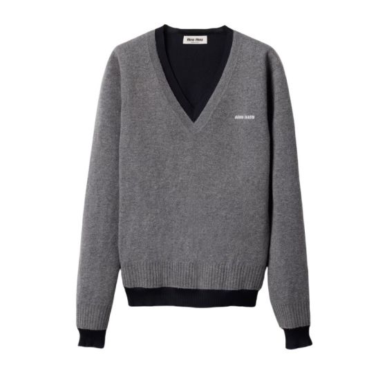 MIU MIU Silk and cashmere V-neck sweater