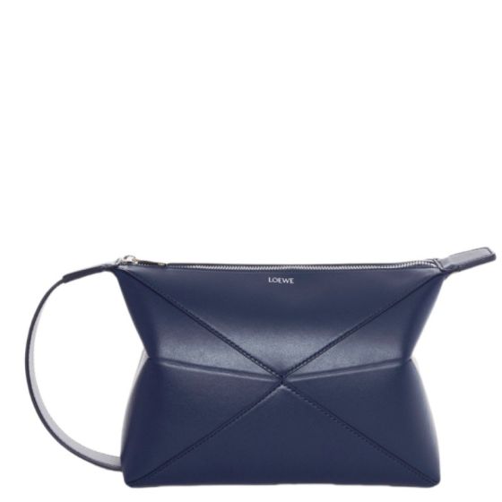 LOEWE Puzzle Fold wash bag in shiny calfskin