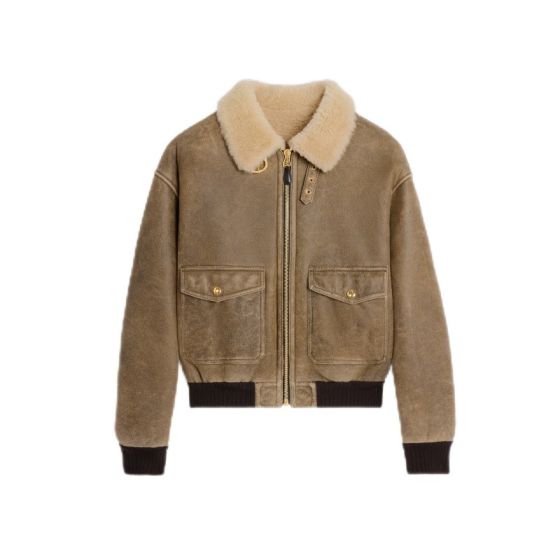 Celine aviator blouson jacket in vintage shearling
