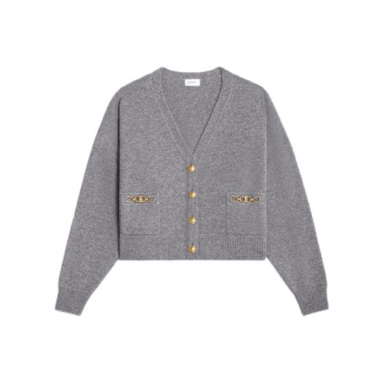 Celine cardigan with gourmettes in heritage cashmere