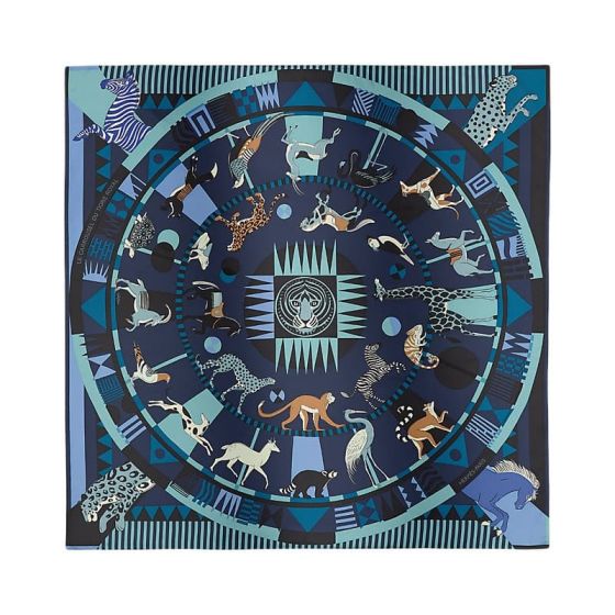 Hermès Le Carrousel du Tigre Royal scarf 90