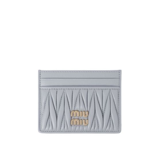MIU MIU Matelassé nappa leather card holder