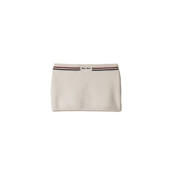 MIU MIU Cotton knit miniskirt