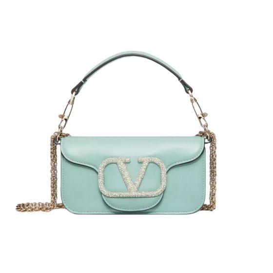 VALENTINO GARAVANI LOCÒ SMALL SHOULDER BAG WITH JEWEL LOGO