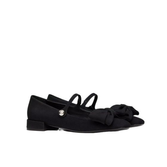 VALENTINO GARAVANI BOWJANE MARY-JANE BALLERINA IN CREPE FABRIC