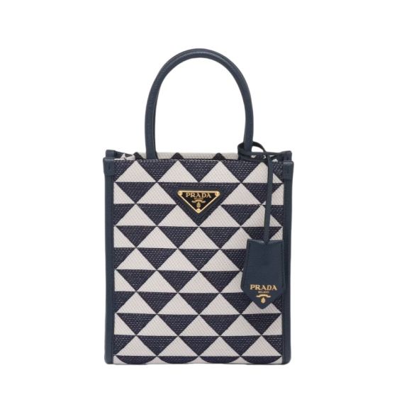 Prada Symbole embroidered fabric mini bag