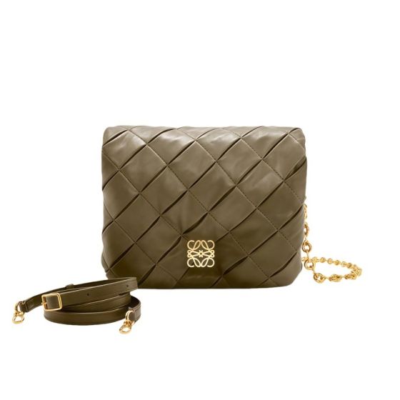 LOEWE Puffer Goya in pleated shiny nappa lambskin