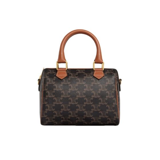Celine SMALL BOSTON IN TRIOMPHE CANVAS AND CALFSKIN