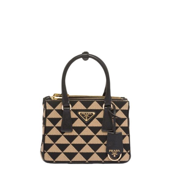 Prada Symbole embroidered fabric mini bag