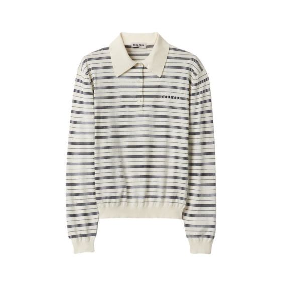 MIU MIU Cotton jersey polo shirt