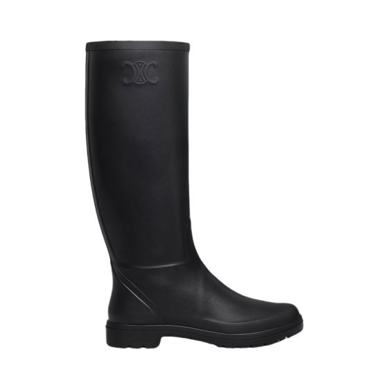 HIGH CELINE RAIN BOOTS in Natural Rubber