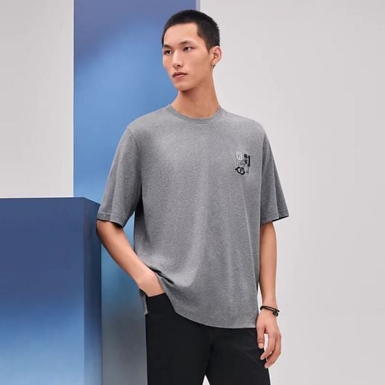Hermès "H Puzzle" t-shirt with leather detail
