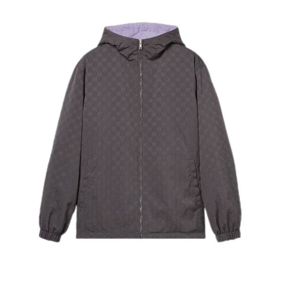 Gucci Reversible nylon GG zip jacket