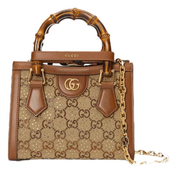 Gucci Diana crystal mini tote bag