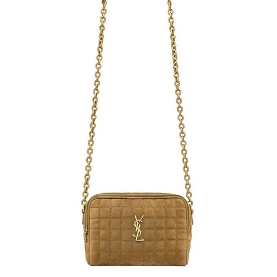 YSL CASSANDRE MATELASSÉ CARRÉ camera bag in suede