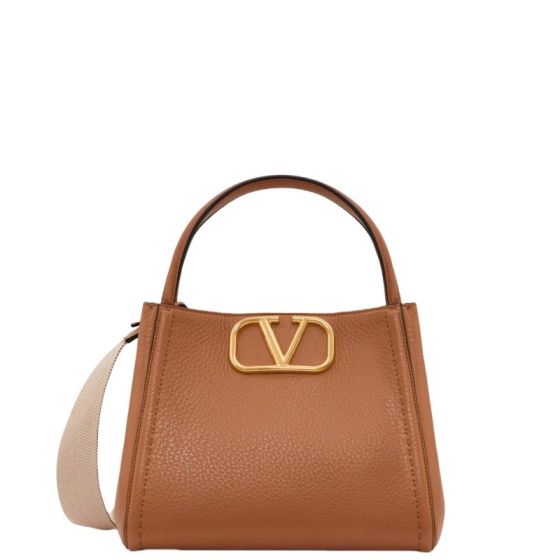 VALENTINO GARAVANI ALLTIME MEDIUM HANDBAG IN GRAINY CALFSKIN