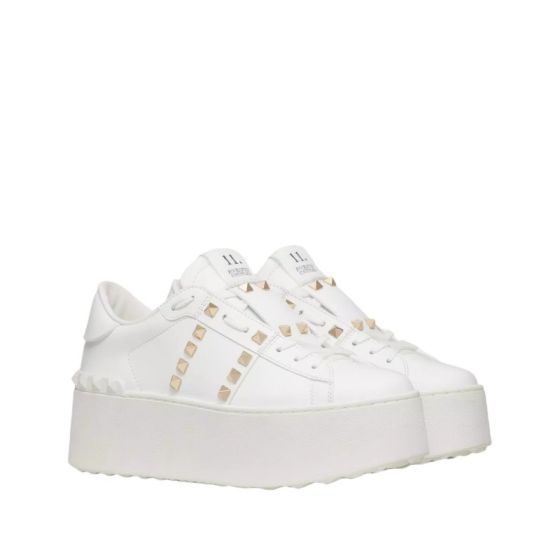 Valentino FLATFORM ROCKSTUD UNTITLED SNEAKER IN CALFSKIN