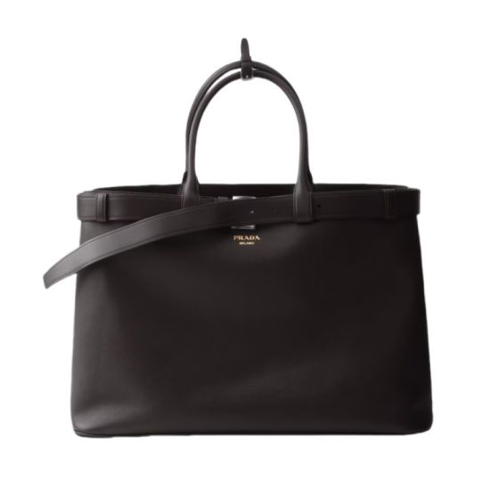 Prada Buckle leather bag with belt