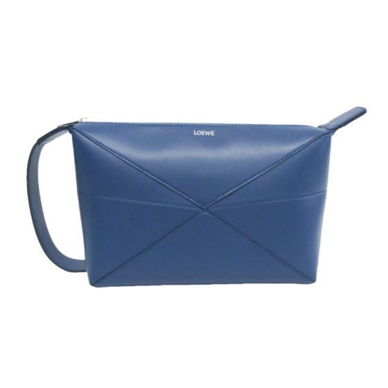 LOEWE Puzzle Fold wash bag in shiny calfskin