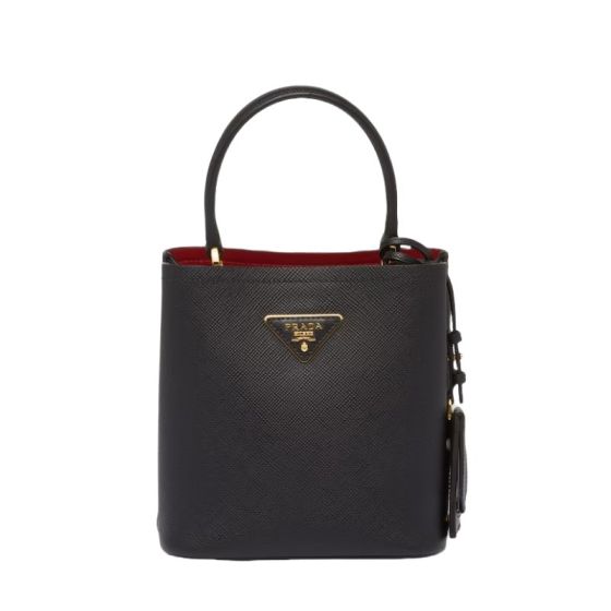 Medium Saffiano Leather Prada Panier Bag
