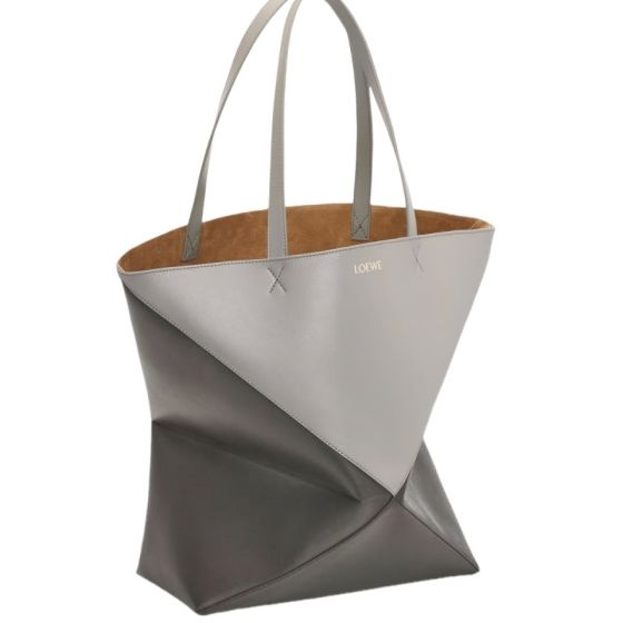 LOEWE XL Puzzle Fold Tote in shiny calfskin