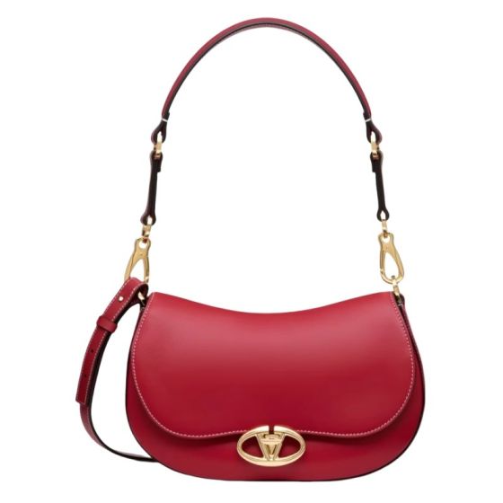 SMALL VALENTINO GARAVANI OHVAL SHOULDER BAG IN NAPPA CALFSKIN