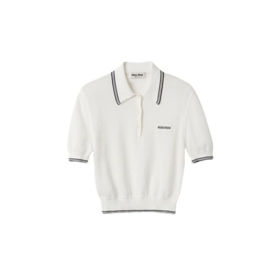 MIU MIU Cotton jersey polo shirt