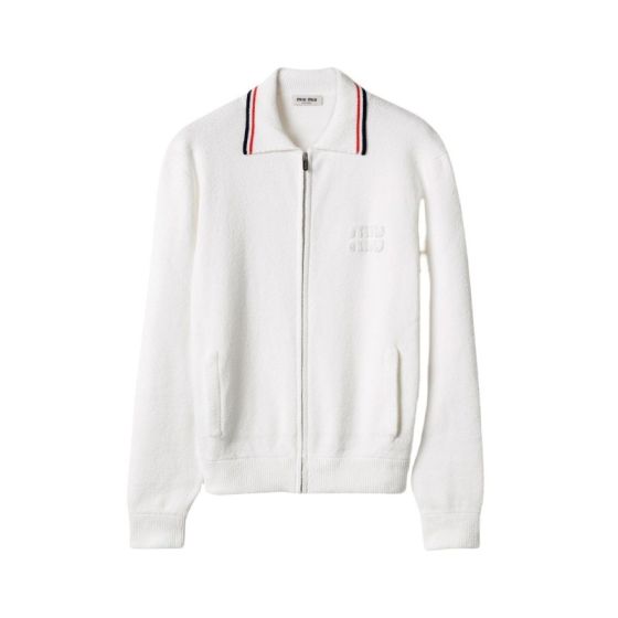 MIU MIU Cotton zipper cardigan