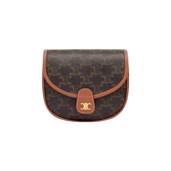 Celine MINI BESACE IN TRIOMPHE CANVAS AND CALFSKIN