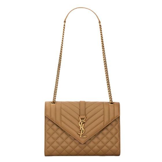 YSL ENVELOPE MEDIUM in MATELASSÉ lambskin